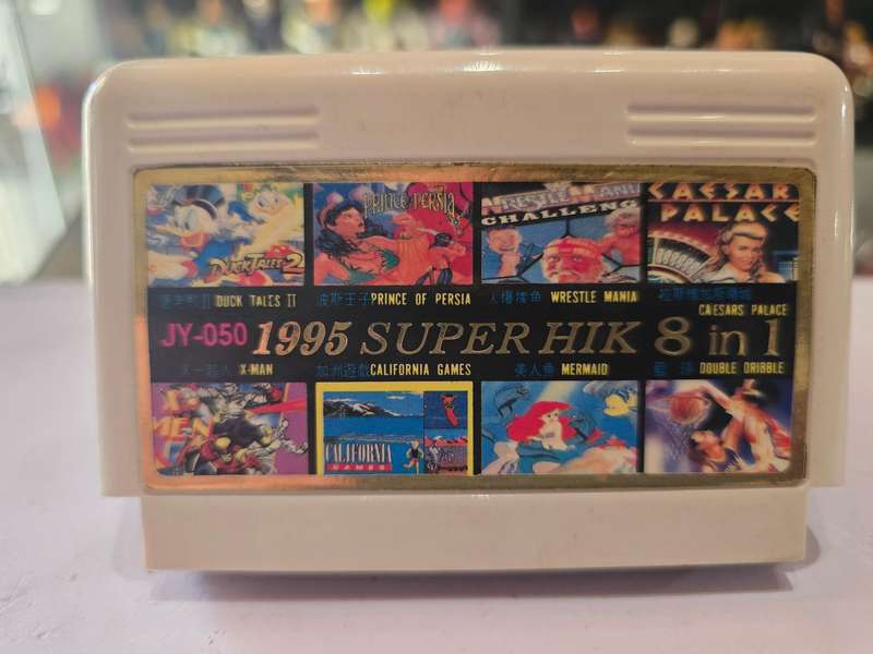 Vintage Tv Game Cartridge Famicom 8 in 1