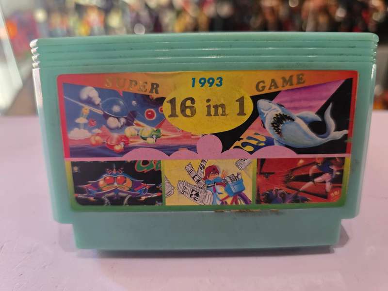 Vintage Tv Game Cartridge Famicom 16 in 1
