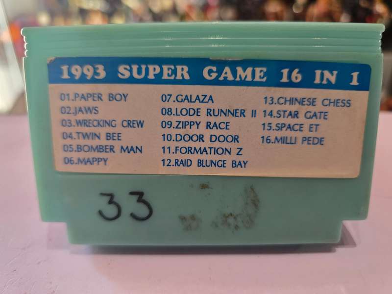 Vintage Tv Game Cartridge Famicom 16 in 1