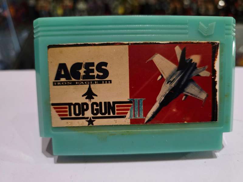 Vintage Tv Game Cartridge Famicom Aces Iron Eagle III