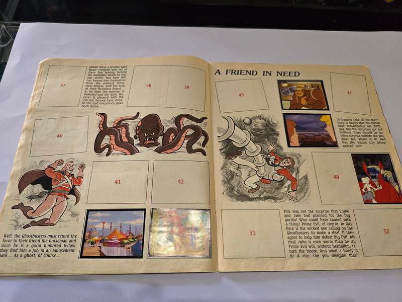 1987 FILMATION GHOSTBUSTERS PANINI STICKER ALBUM 132/240 Stickers Present Vintage Figure
