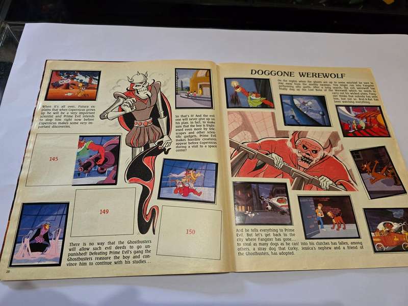 1987 FILMATION GHOSTBUSTERS PANINI STICKER ALBUM 132/240 Stickers Present Vintage Figure