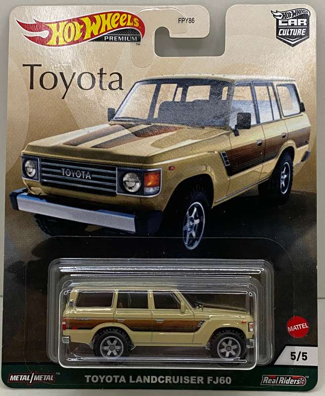 Hotwheels Toyota Landcruiser FJ60 - Premium Real rider - Carded - Scale 1:64.