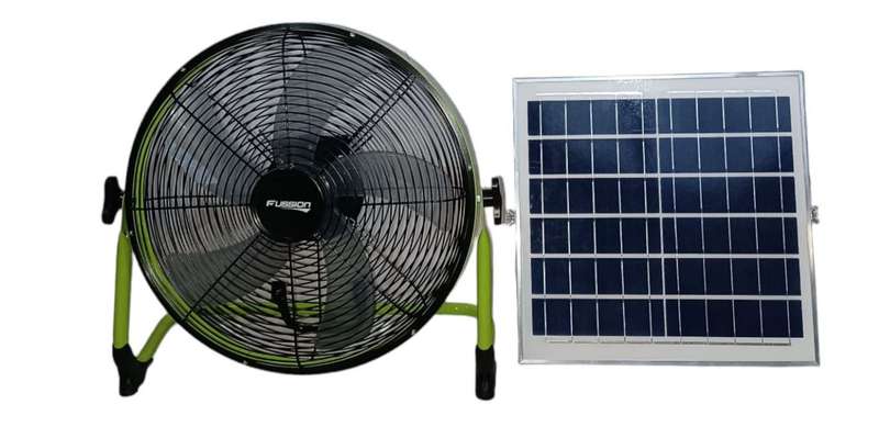 14" Solar Rechargeable Floor Fan