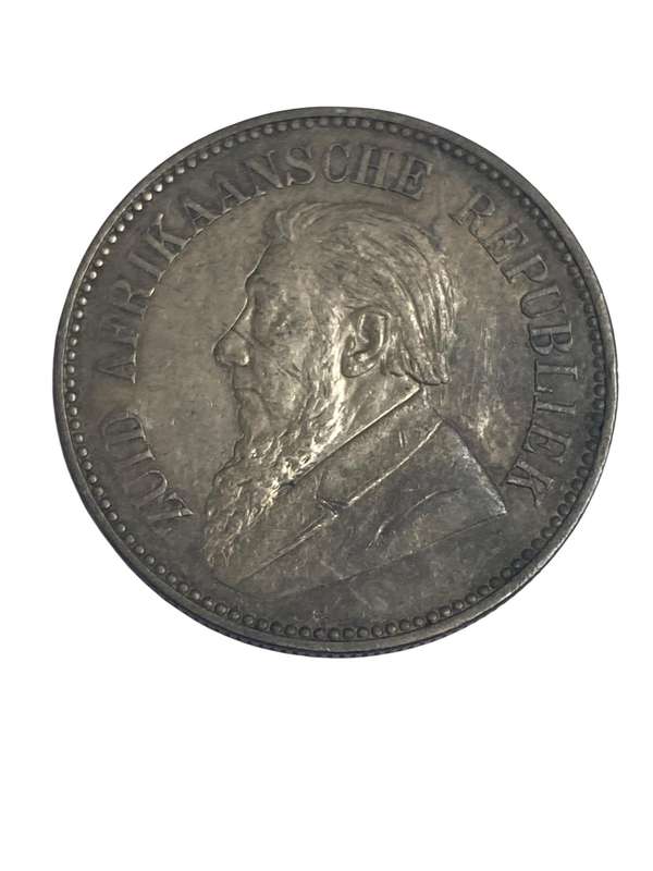 1897 - 2 and a Half Shilling - Paul Kruger ZAR Half Crown