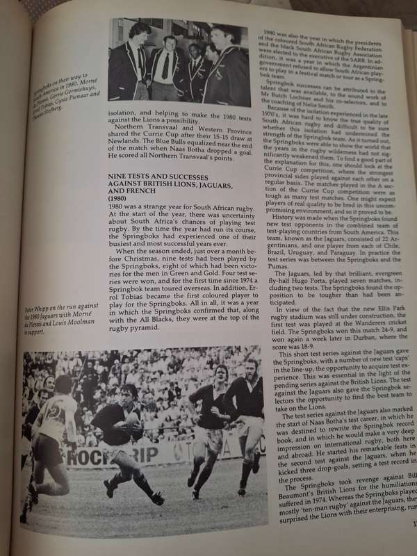 RUGBY IN SOUTH AFRICA, Book Paul Dobson