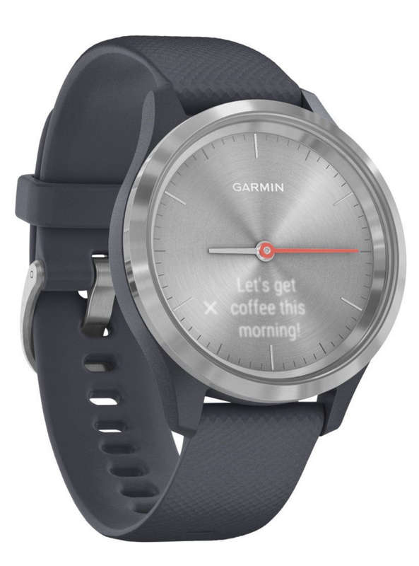 Garmin Vivomove 3S Hybrid Smartwatch - Granite Blue/Silver
