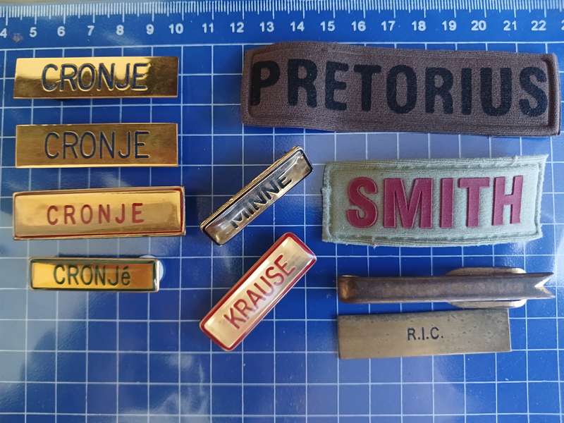 SADF - SA Military Name Badges- Lot