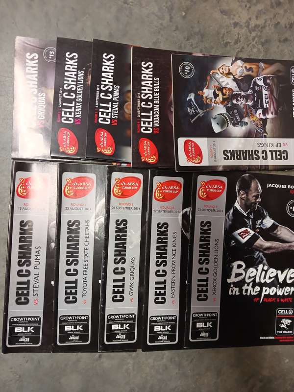 Rugby Programmes Sharks Lot