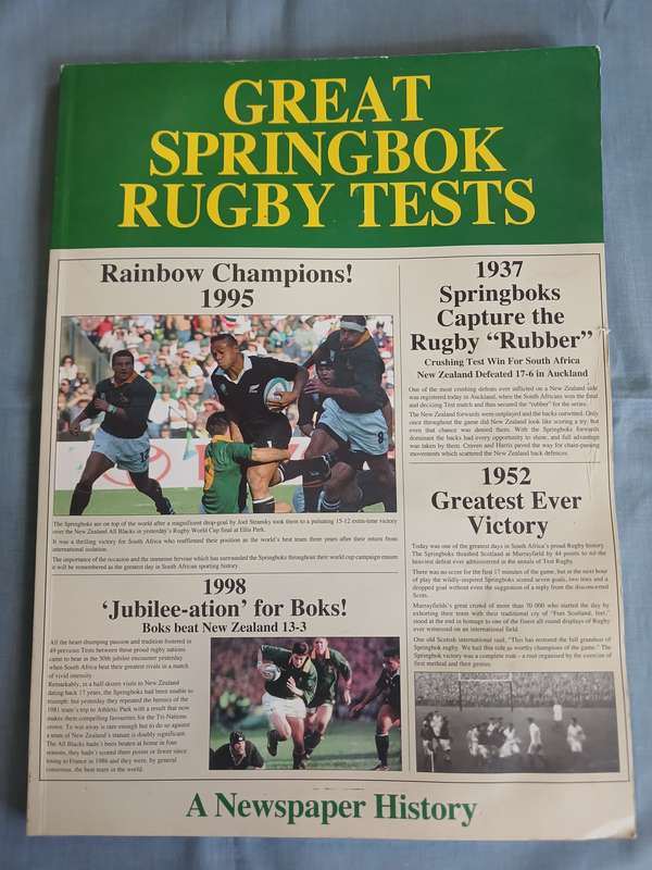 Rugby Book - Great Springbok Rugby Tests