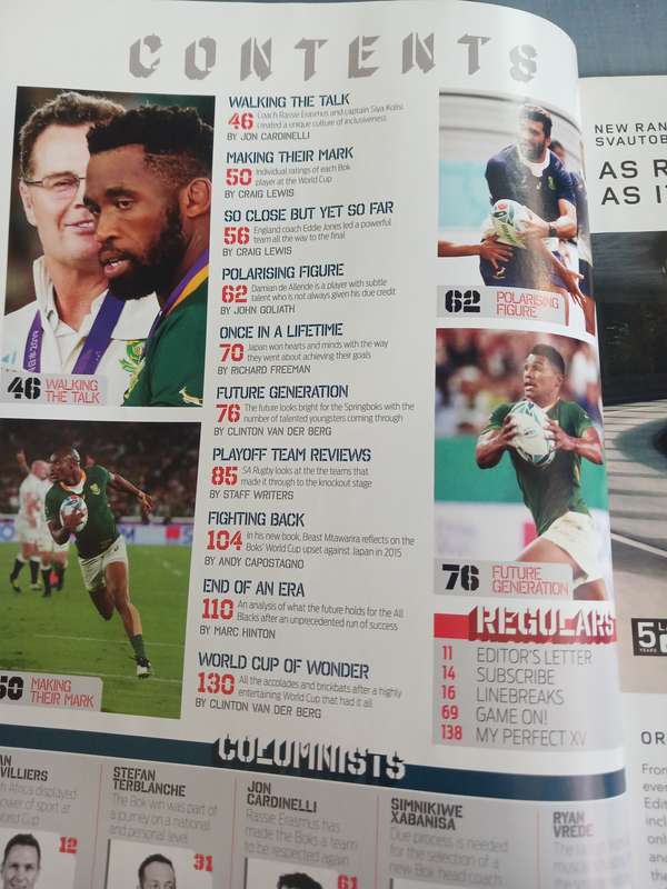 Rugby Book - SA Rugby Magazine December 2019 - World Cup Celebration Issue