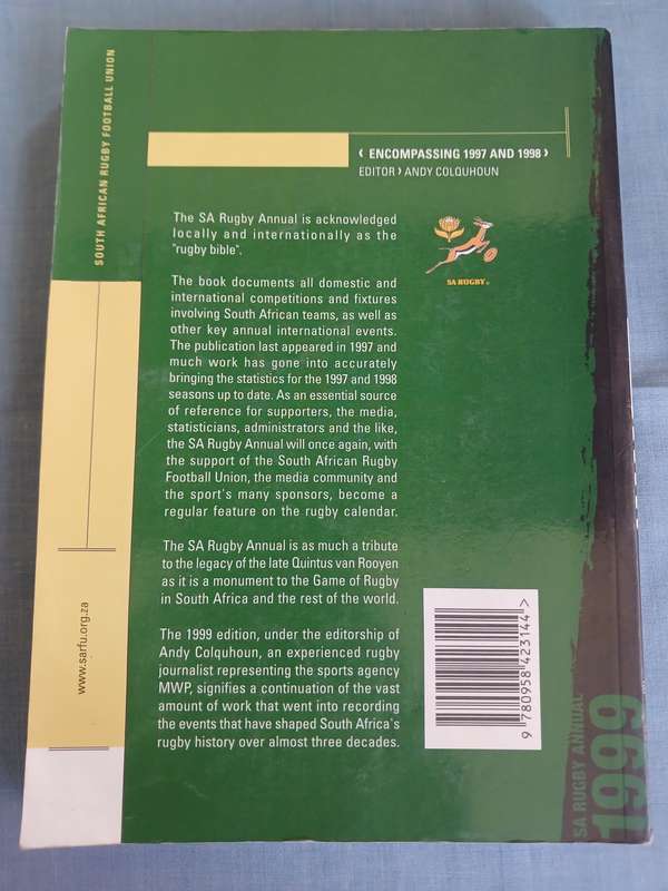 Rugby Book - SA Rugby Annual 1999