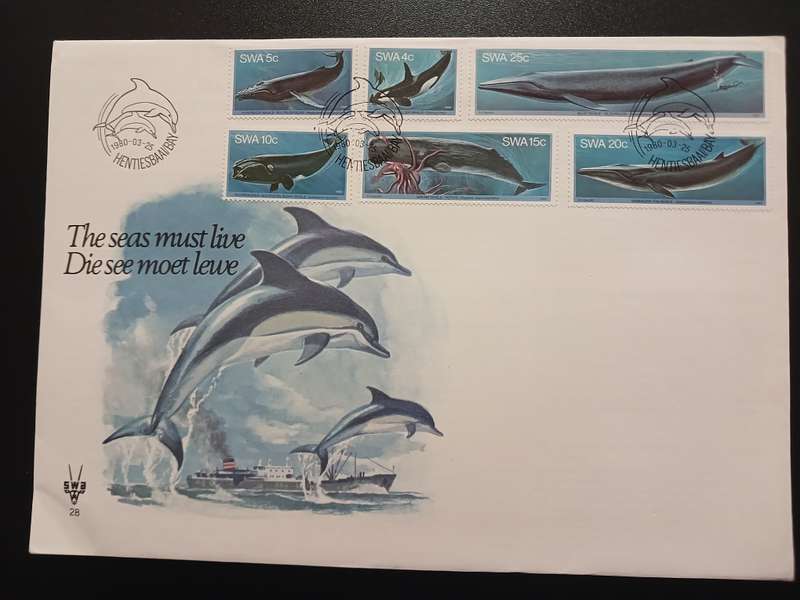 SWA Stamps - 1980 Whales FDC