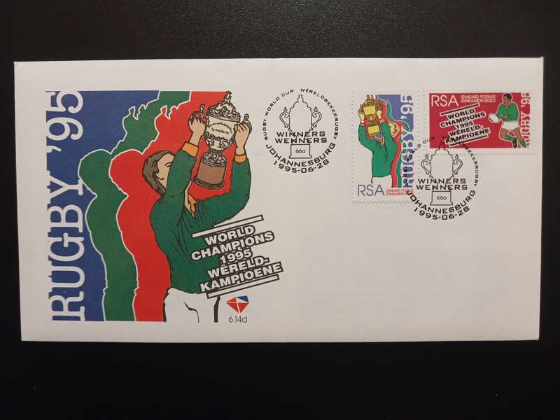 SA Stamps - 1995 Rugby FDC