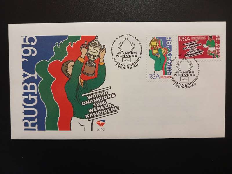 SA Stamps - 1995 Rugby FDC