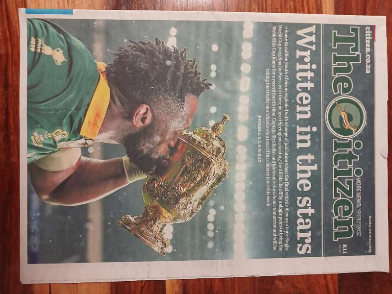 News Paper -  Springboks 2023 Rugby World Cup