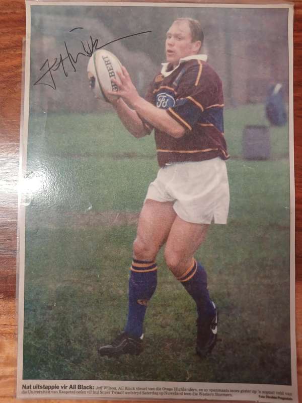 Rugby Signature - Jeff Wilson - All Blacks Rugby Player