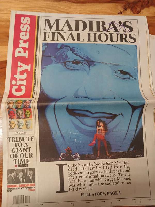 News Paper -  Nelson Mandela - City Press 8 Dec 2013