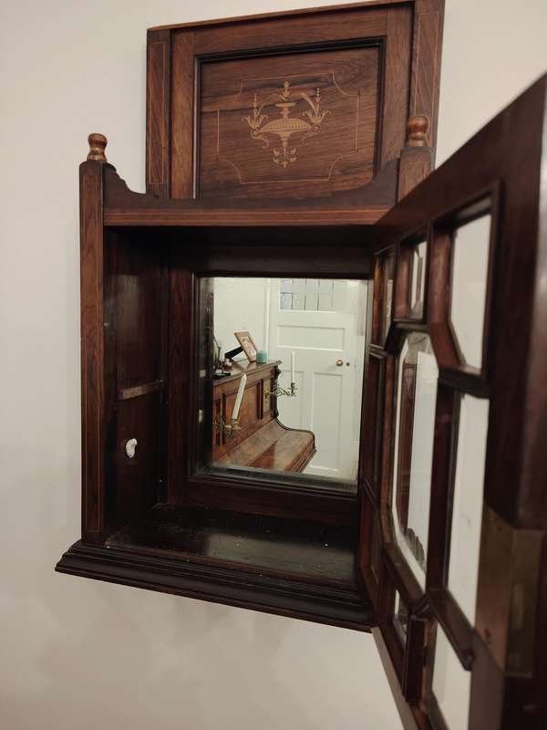 Victorian mahogany antique cigar lounge wall cabinet