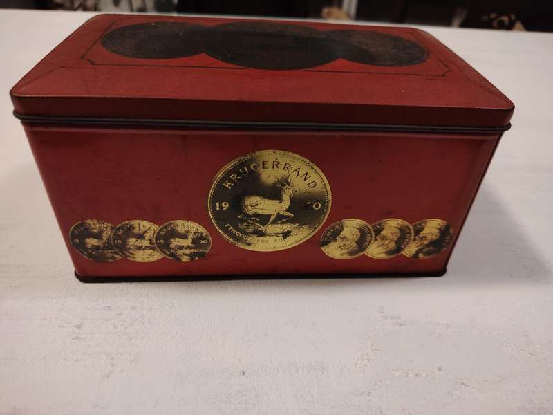 Vintage Kruger rand storage tin