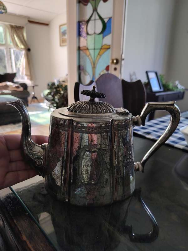 Vintage plated decorative teapot
