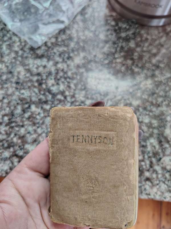 Very unique vintage Tennyson miniature book of poems