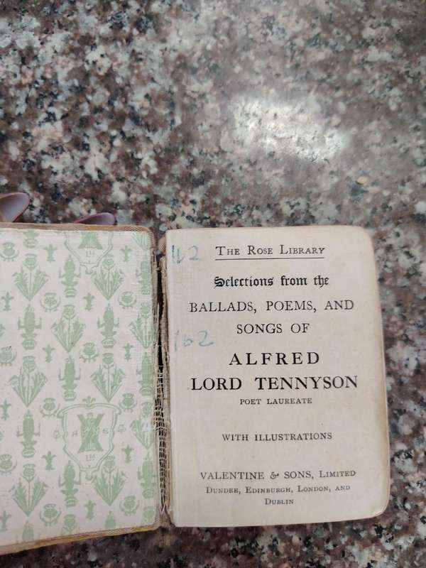 Very unique vintage Tennyson miniature book of poems