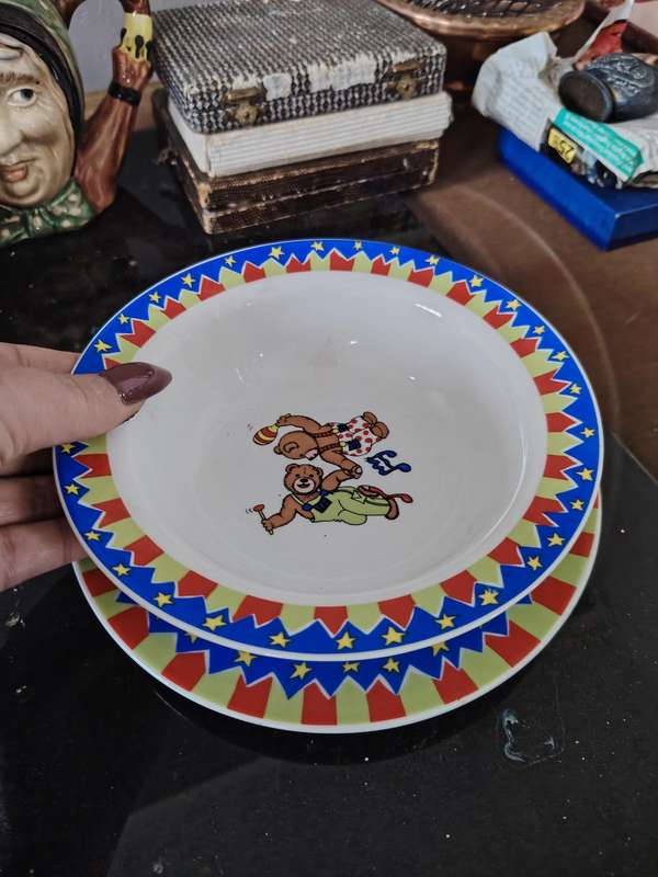 Teddy's Happiness kiddies plate with bears playing instruments