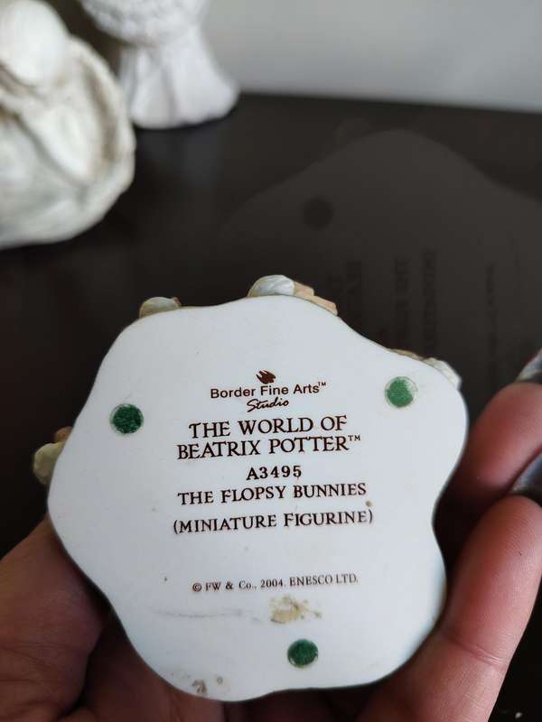 Beatrix Potter flopsy bunnies miniature ornament