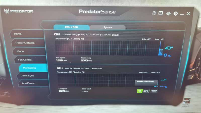 Acer predator helios 300 PH317-55-75MD 17" i7 11800h,RTX 3060 gaming laptop