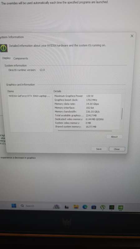 Acer predator helios 300 PH317-55-75MD 17" i7 11800h,RTX 3060 gaming laptop