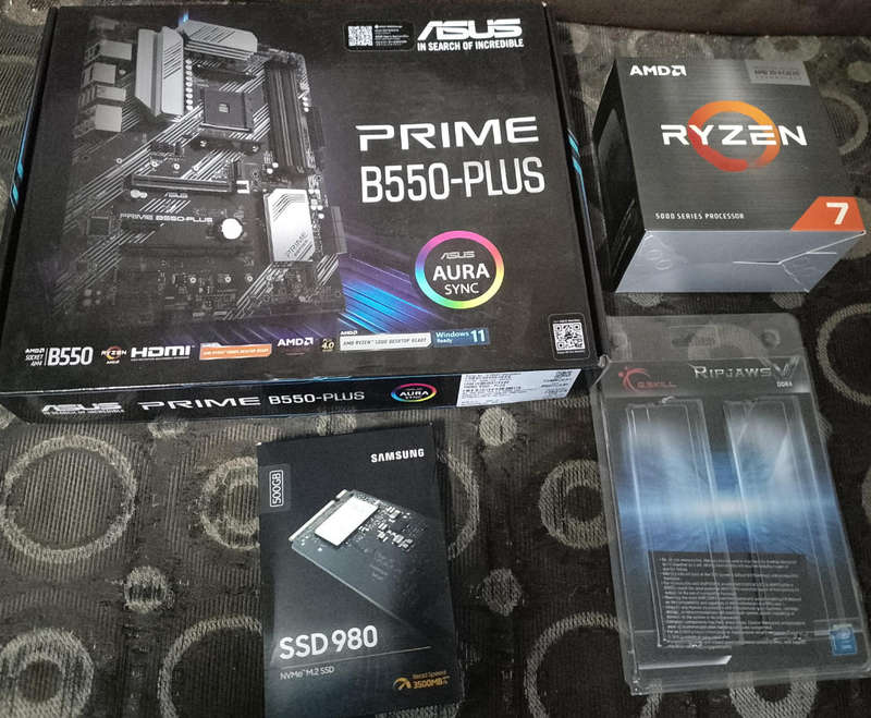 Ryzen 7 5700x3d + Asus Prime B550 Plus + 64Gb Ram+ 512gb NVME