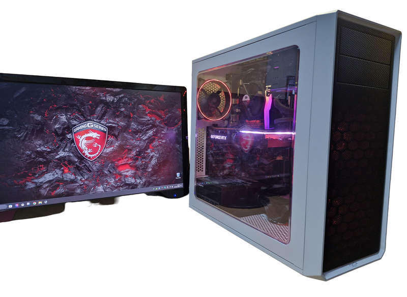 Gaming PC with aRGB, RTX3060 Ti 8Gb GPU, i5-12400 CPU, 32gb RAM, 1Tb NvMe, Win 11 & Office 2021 Pro