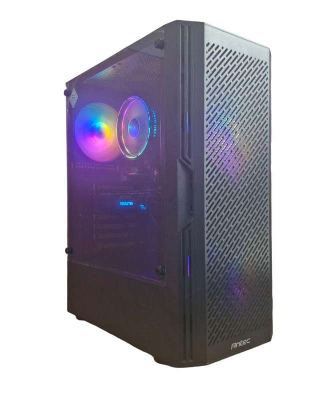 Gaming PC with ARGB, GT1060 6Gb GPU, i5-4460 CPU, 16Gb RAM, 512Gb NvMe, DVD, Win 11 Pro