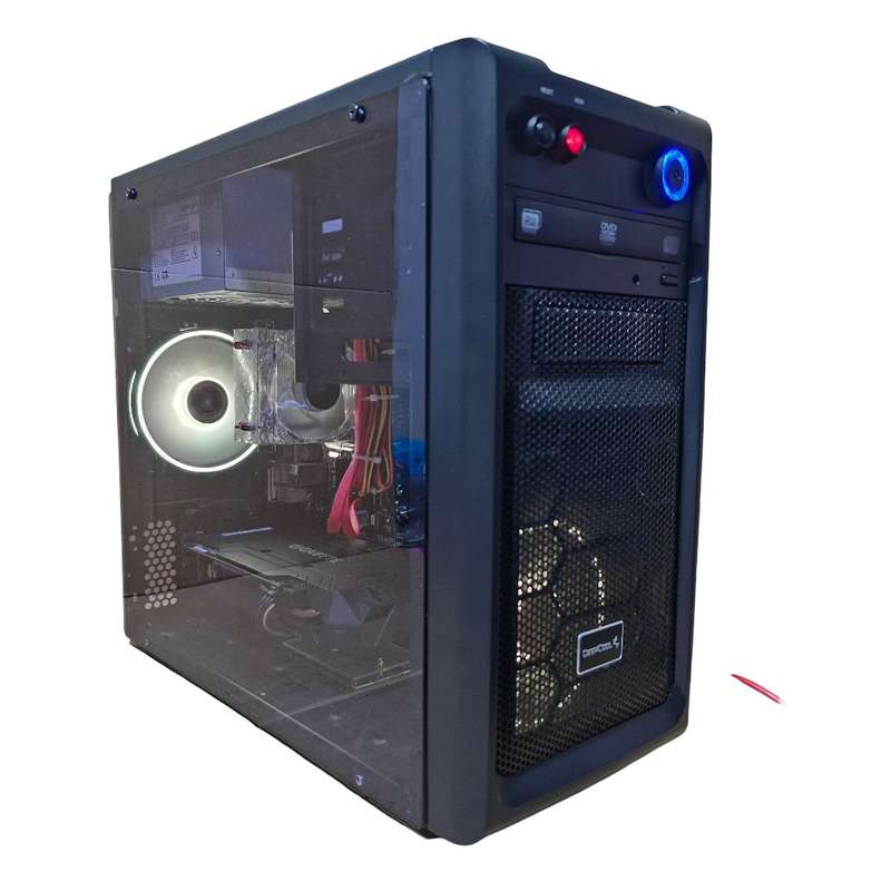 Gaming PC with aRGB, GTX1060 6Gb GPU, i5-4460 CPU, 16Gb RAM, 512Gb SSD, DVD, Win 11