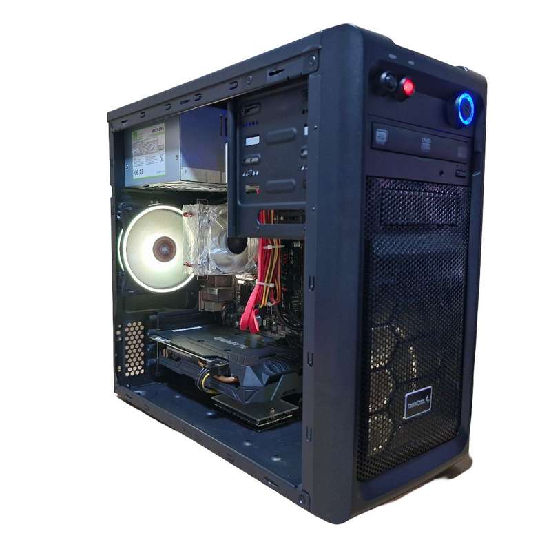 Gaming PC with aRGB, GTX1060 6Gb GPU, i5-4460 CPU, 16Gb RAM, 512Gb SSD, DVD, Win 11