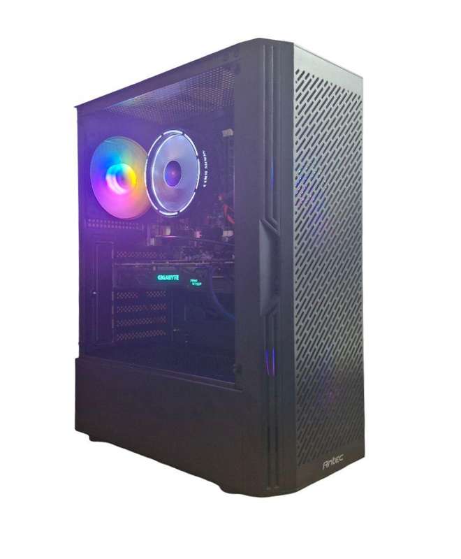 Gaming PC with ARGB, GT1060 6Gb GPU, i5-4460 CPU, 16Gb RAM, 512Gb NvMe, DVD, Win 11 Pro