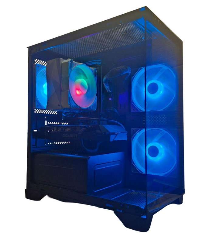 Gaming PC with ARGB, GTX1660 Super 6Gb GPU, i5-7500 CPU, 16Gb RAM, 512Gb NvMe, Win 11 Pro