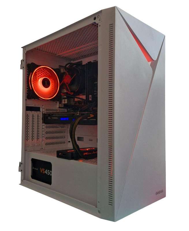 Gaming PC with ARGB, GT1060 6Gb GPU, i5-4460 CPU, 16Gb RAM, 512Gb NvMe, Win 11 Pro