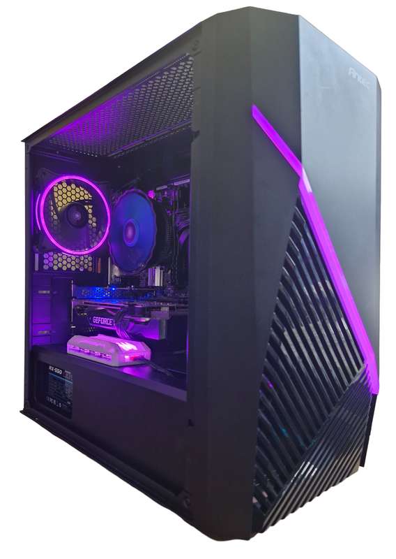 Gaming PC with aRGB, GTX1660 Ti 6Gb GPU, i5-9500 CPU, 16gb RAM, 512Mb NvMe, Win 11 & Office 2016 Pro