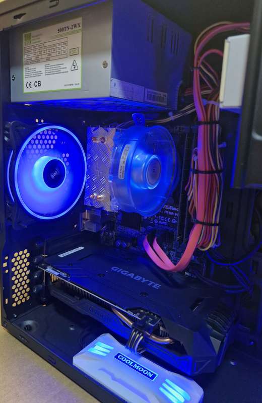 Gaming PC with aRGB, GTX1060 16Gb GPU, i5-4460 CPU, 16Gb RAM, 512Gb SSD, DVD, Win 11 & Office 2021 P