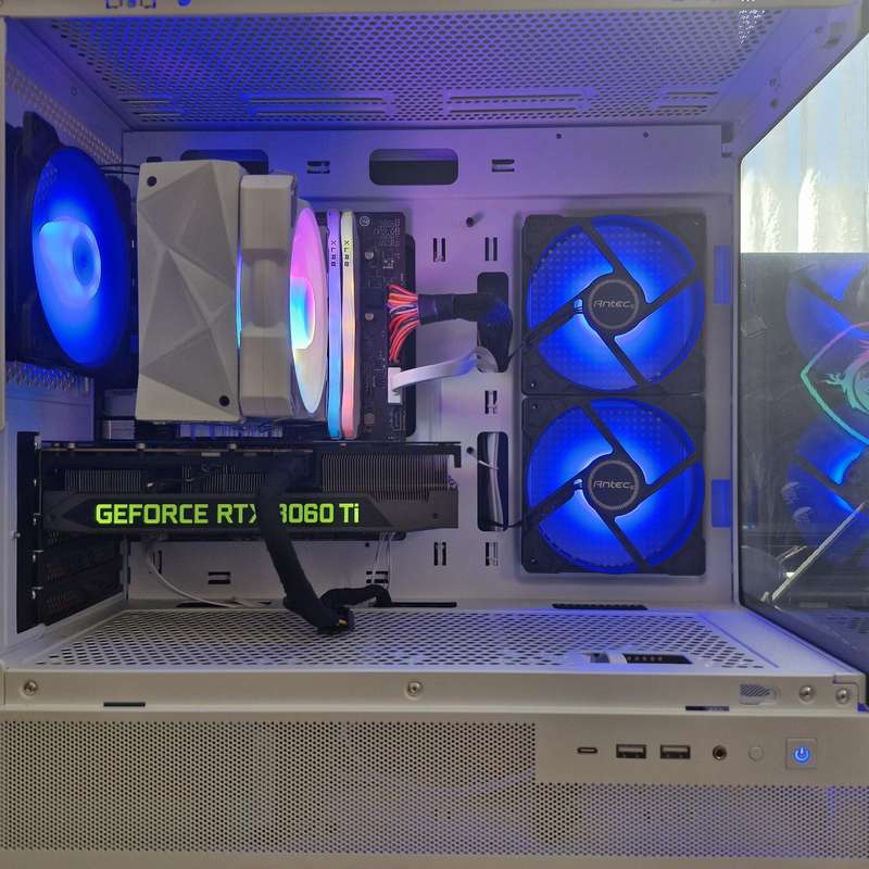 Gaming PC with ARGB, RTX3060 Ti 8Gb GPU, i5-12400F CPU, 32Gb RAM, 1Tb NvMe, Win 11 Pro