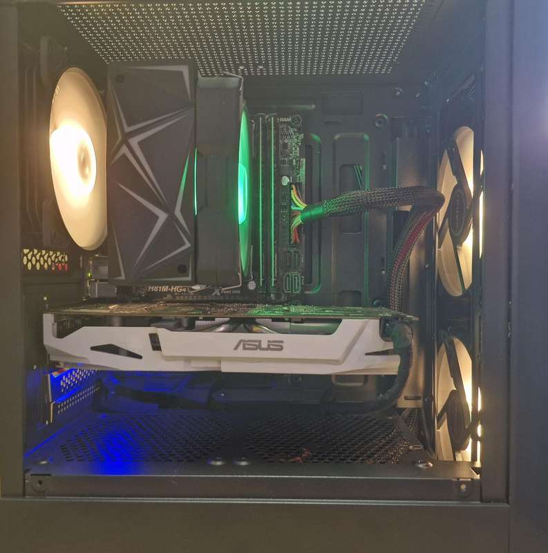 Gaming PC with ARGB, GT1060 6Gb GPU, i5-4440 CPU, 16Gb RAM, 512Gb NvMe, Win 11 Pro