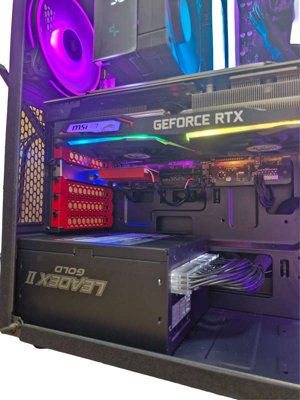 Gaming PC with aRGB, RTX2070 8Gb GPU, i7-7700 CPU, 32gb RAM, 1Tb NvMe, DVD, Win 11 & Office 2021 Pro