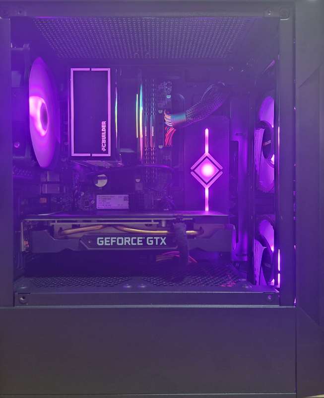 Gaming PC with ARGB, GTX1660 Super 6Gb GPU, i5-8500T CPU, 16Gb RAM, 512Gb NvMe, Win 11 Pro