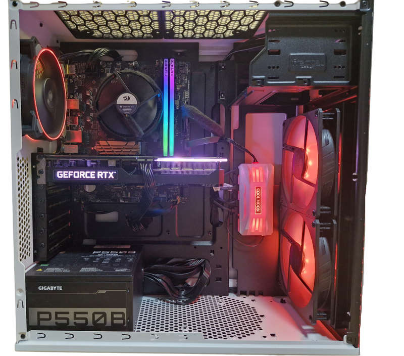Gaming PC with aRGB, RTX3060 Ti 8Gb GPU, i5-12400 CPU, 32gb RAM, 1Tb NvMe, Win 11 & Office 2021 Pro