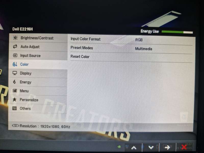 DELL E Series E2216H, 22 Inch, HD LCD Monitor, VGA / DP