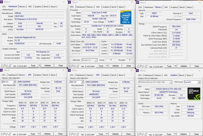 Gaming PC, GTX1060 3Gb GPU, i5-4440 CPU, 16Gb RAM, 500Gb SSD, DVD, Win 11 Pro