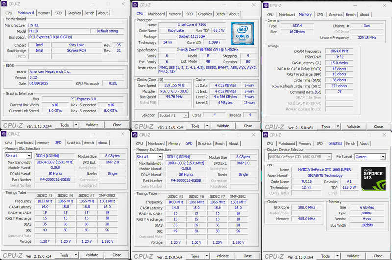 Gaming PC with ARGB, GTX1660 Super 6Gb GPU, i5-7500 CPU, 16Gb RAM, 512Gb NvMe, Win 11 Pro