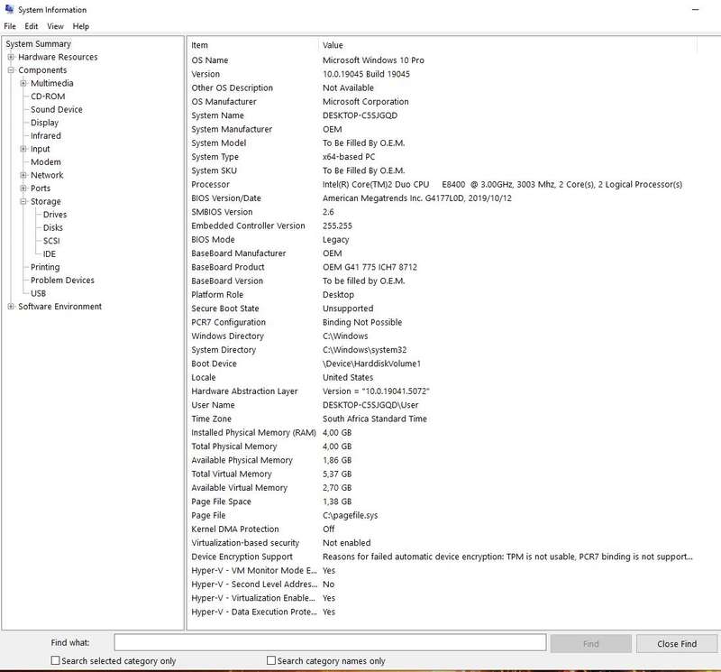 Windows 10 Desktop PC, GT1030 1Gb GPU, C2Duo E8400 CPU, 4Gb RAM, 250Gb SSD, DVD